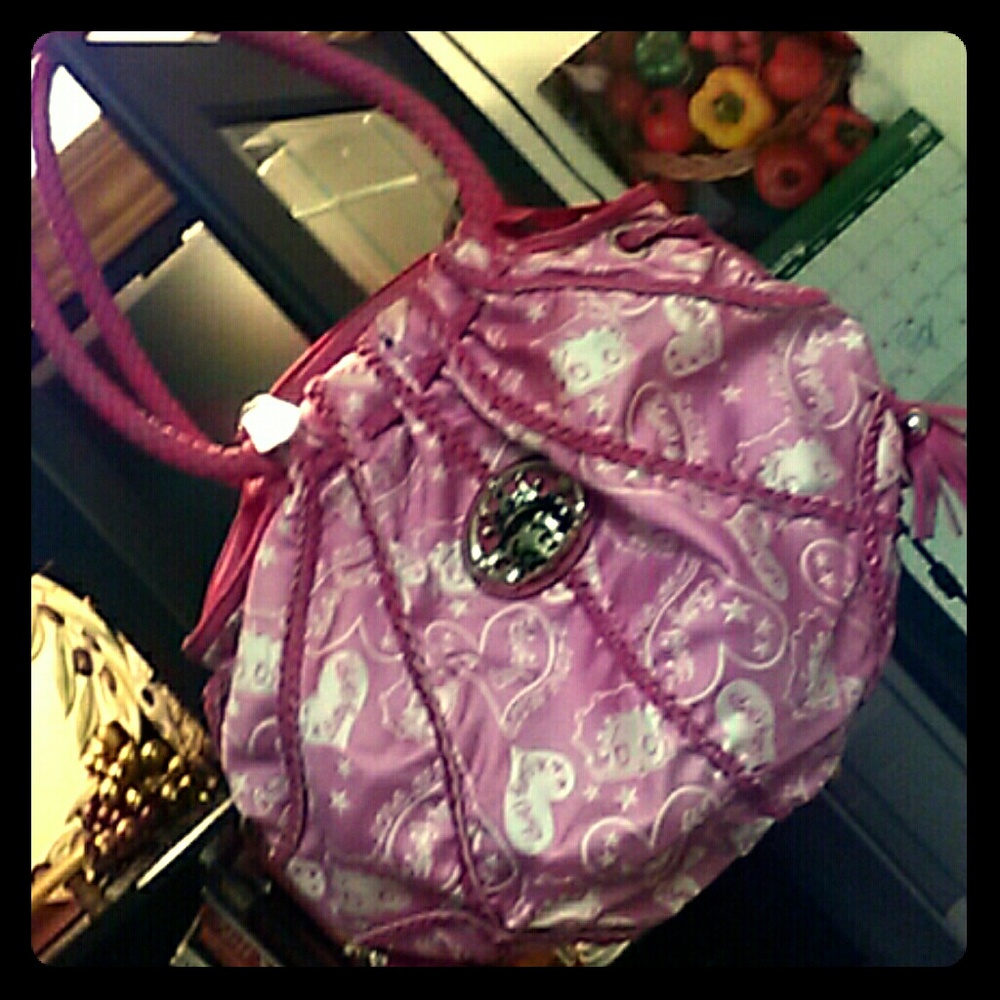 Vintage SUPER CUTE Pink hearts Betty Boop purse